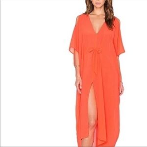 Lagent by Agent Provocateur Holly neon orange kaftan coverup OS NWT